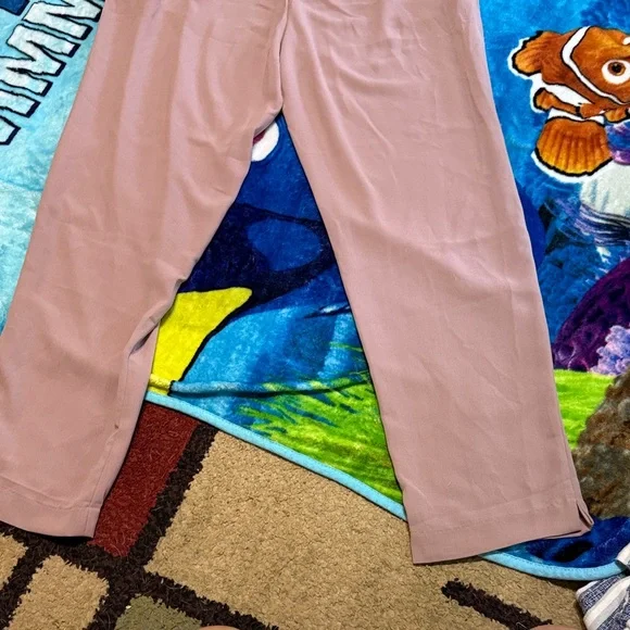 Coverstitched mauve lightweight pants large - Picture 6 of 9